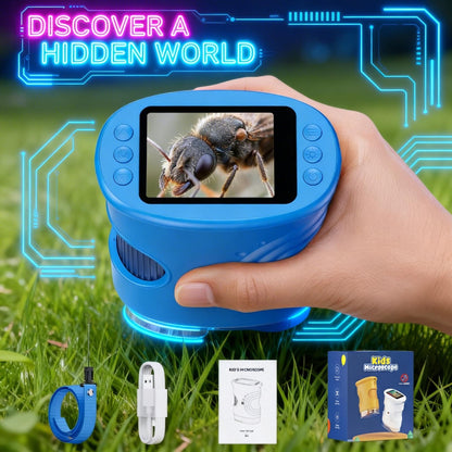 🔥【2026 Upgrade】1000X Handheld Microscope for Kids with 4K 2.0" Screen, Photo & Video Camera