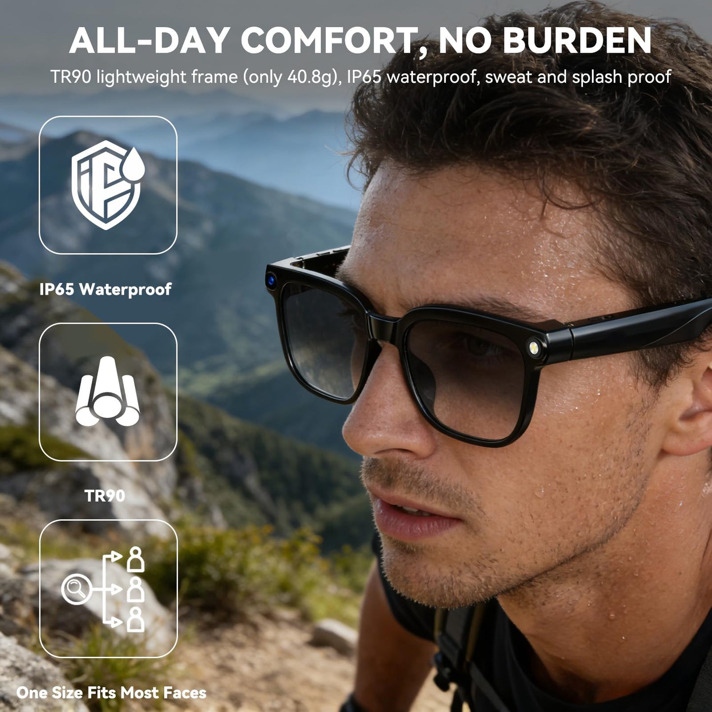 🔥Smart AI Camera Glasses with 8MP Photochromic Lenses