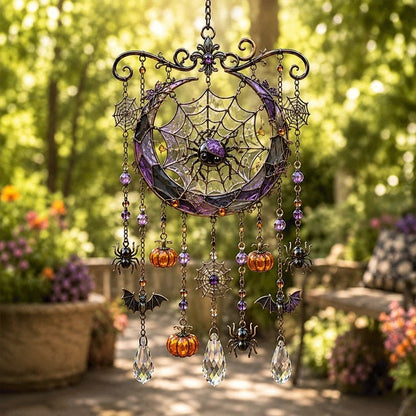 🔥👻 Halloween Suncatcher Wind Chime – Cute Spooky Hanging Decor 🎃