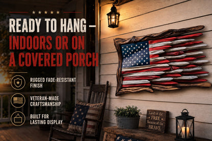 🔥Father’s Day 49% OFF - 🇺🇸 Battle Worn Wooden Flag | Handcrafted Patriotic Wall Art by Veteran