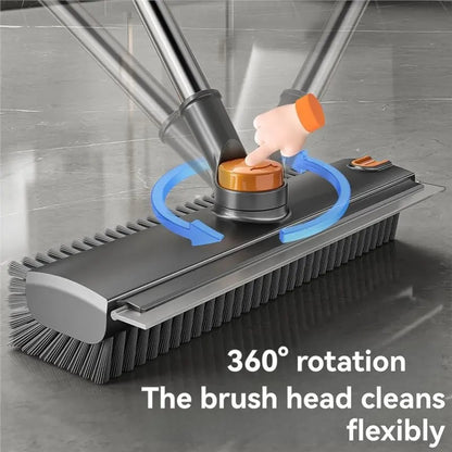 🔥3-in-1 Adjustable Floor Scrub Brush – 360° Rotating Cleaning Tool