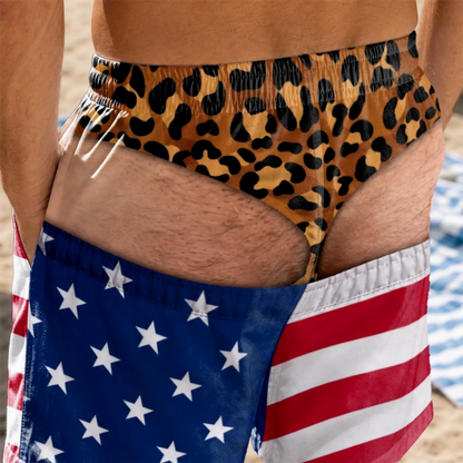 🔥Funny Patriotic Men Swim Trunks