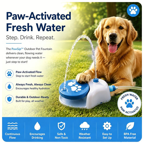 ✨Pawsip Outdoor Step-Activated Dog Water Fountain