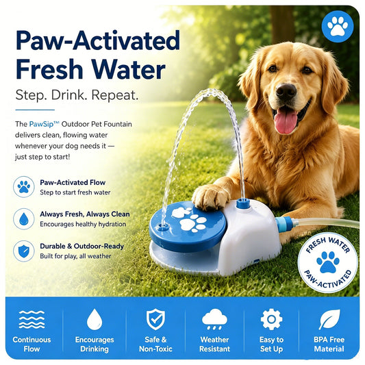 ✨Pawsip Outdoor Step-Activated Dog Water Fountain