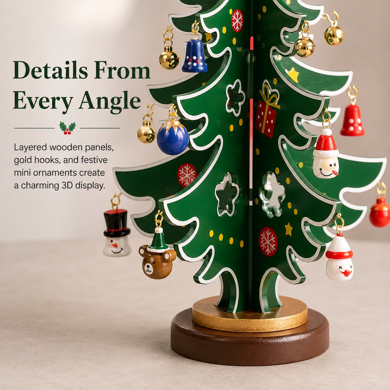 ✨24-Day Wooden Christmas Tree Advent Calendar🎄