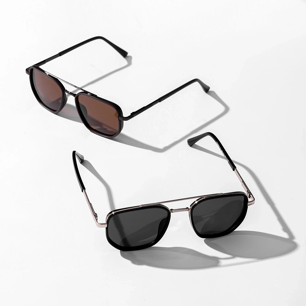 ✨😎 Fashion Geometric Double-Beam Sunglasses