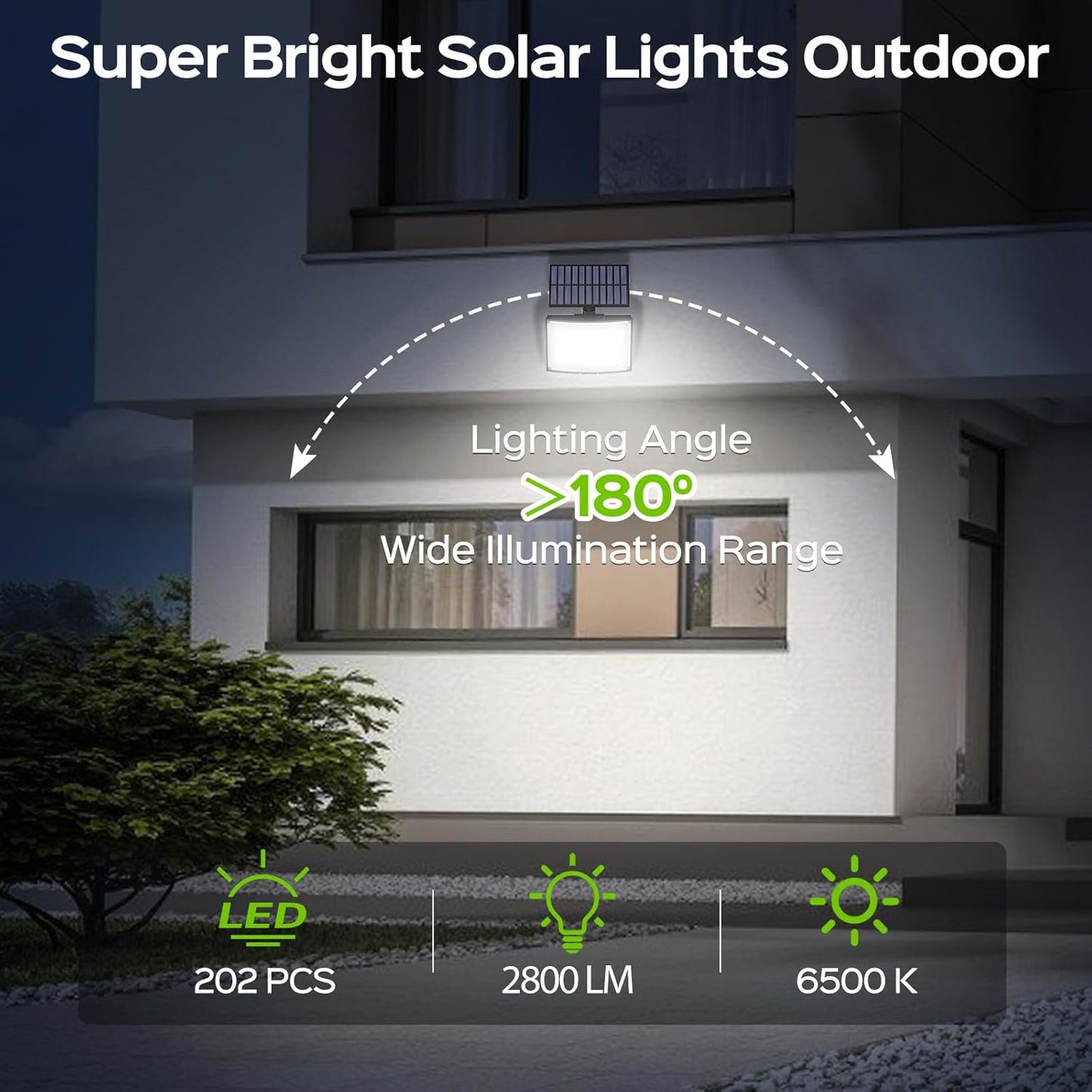 🎖️Split Solar Lights Outdoor, 261 Led With Remote