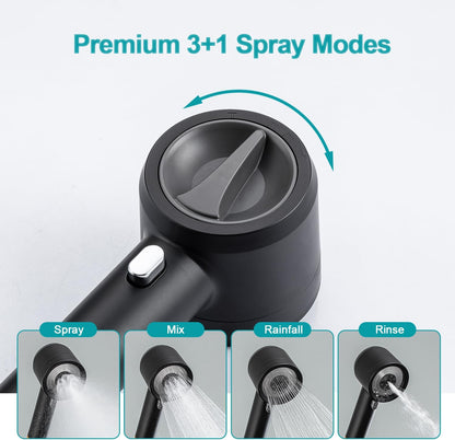 🎖️High Pressure Shower HeadS with Pause Switch 4 Spray Modes