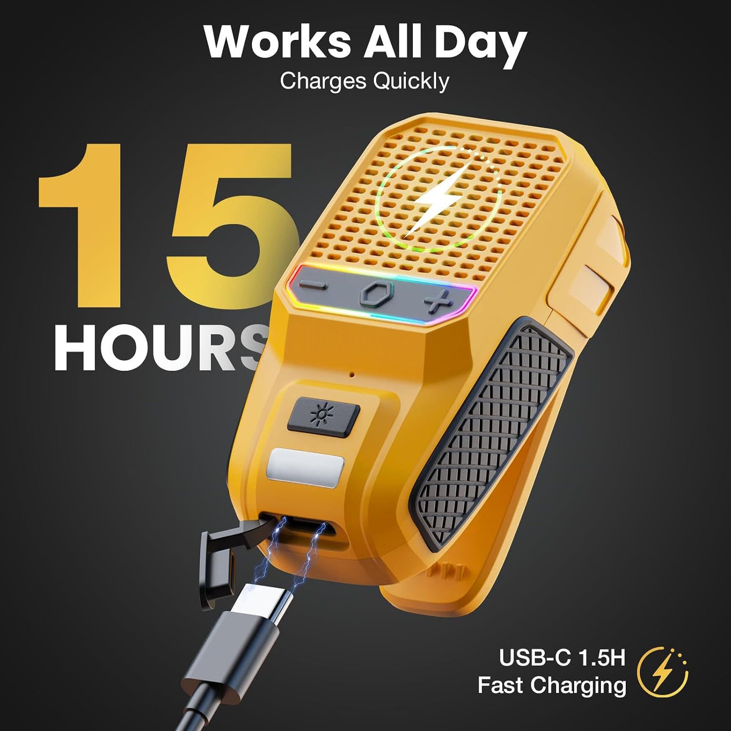 🎖️Clip on Bluetooth Speaker with RGB/Flashlight