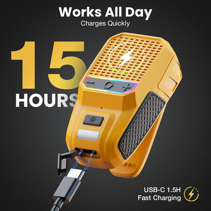 🎖️Clip on Bluetooth Speaker with RGB/Flashlight