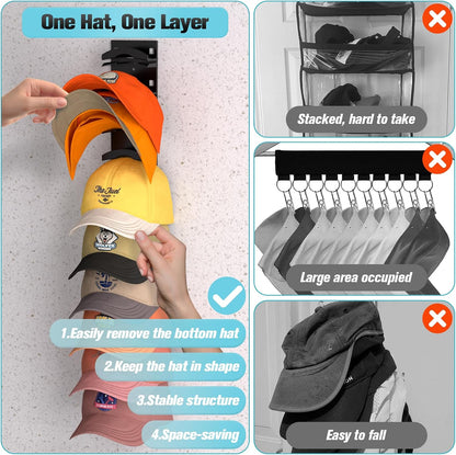 🎖️Hat Organizer for Baseball Caps