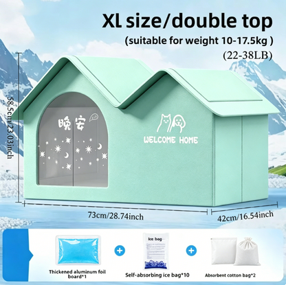 🔥Pet Air Conditioned house(Free ice bag 10+ water absorbent cotton bag*2+ cold-proof pad*1]
