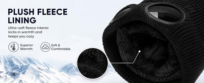 🎖️MansWill Winter Beanie Hat with Removable Goggles for Men & Women