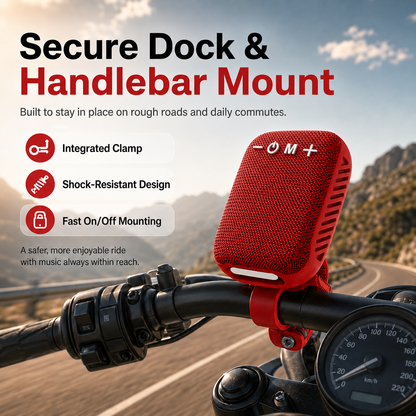 🎖️Portable Bluetooth Speaker for Bike, IPX5 Waterproof Wireless Traveling Bicycle Speakers