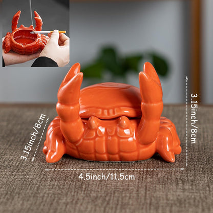 🎖️Crab Decor,Ashtray with Lid