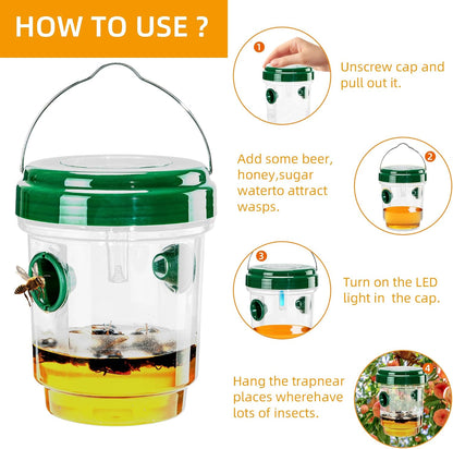 🎖️3Pcs Wasp Traps Outdoor Hanging, Carpenter Bees