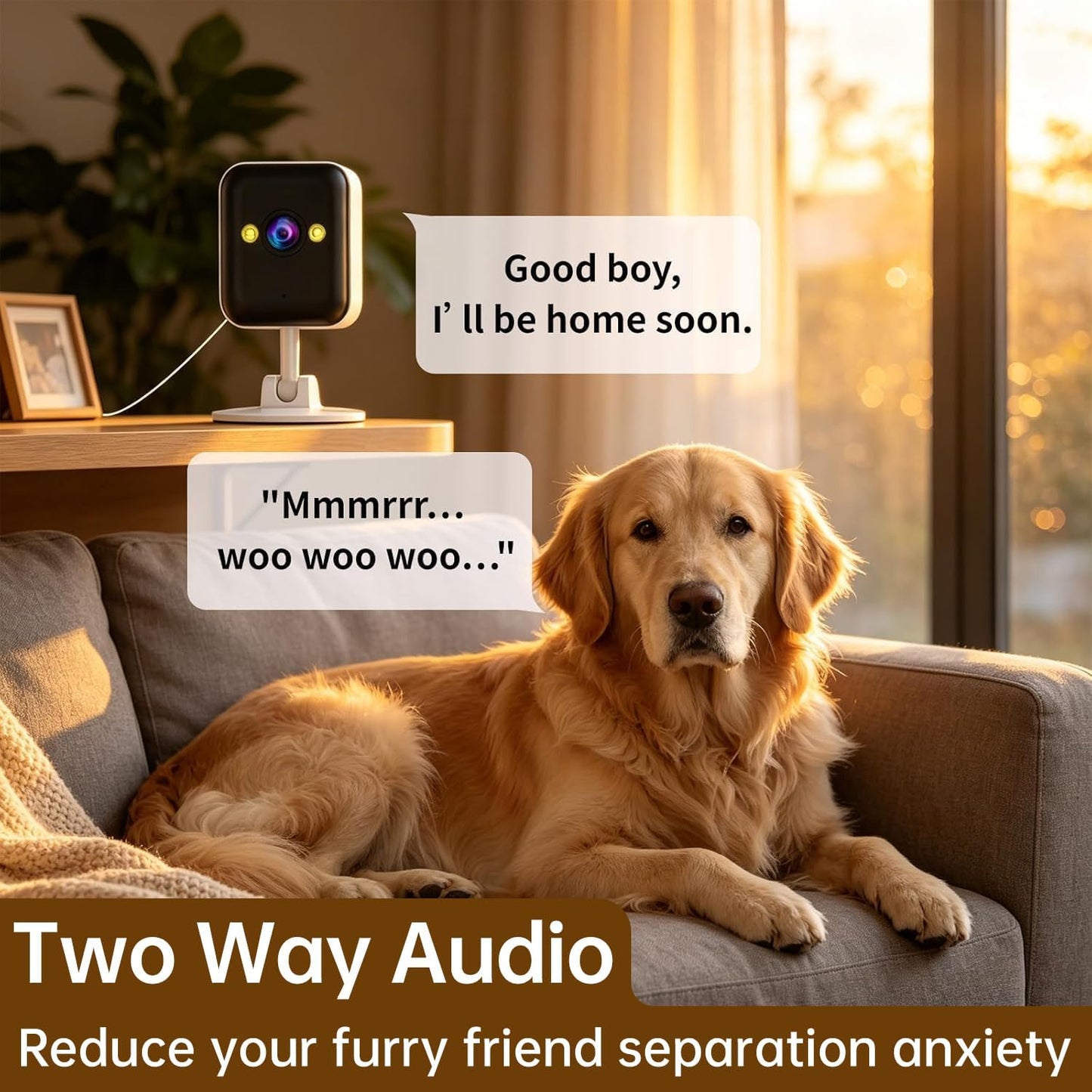🎖️Indoor Outdoor Security Camera, 2.4G WiFi, IP66 Waterproof