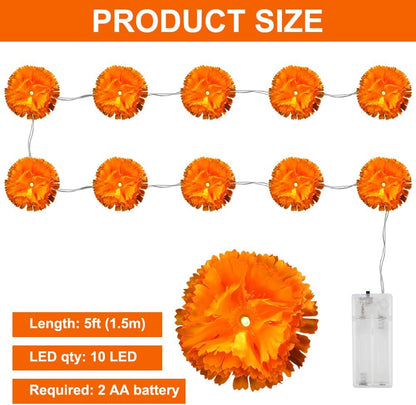🎖️Lighted Marigold Garland
