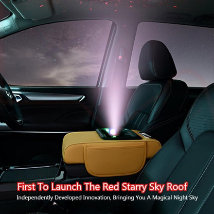 🎖️Car Armrest Pad with LED Starry Sky Light, Dual Type-C Charging Ports