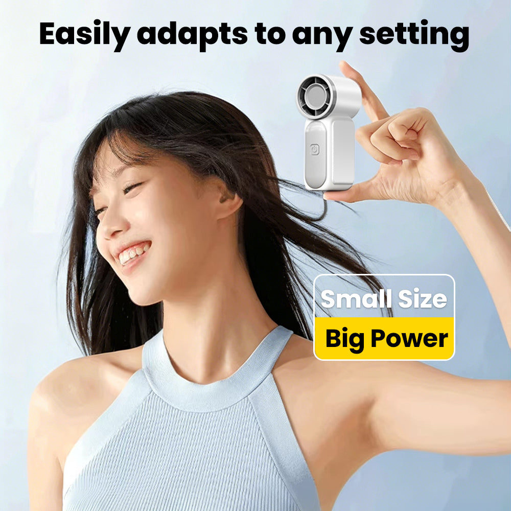 🎖️Portable Handheld Mini Fan 5 Speed Adjust Type c Rechargeable Fan Digital Display Desktop Fan Outdoor