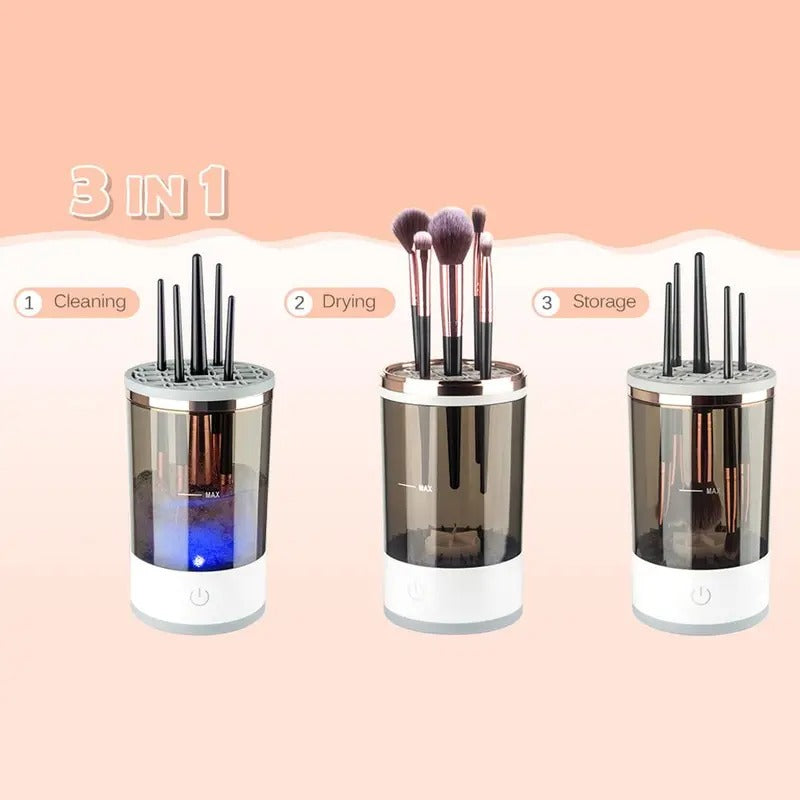 🎖️Electric Makeup Brush Cleaner with Universal Silicone Cap
