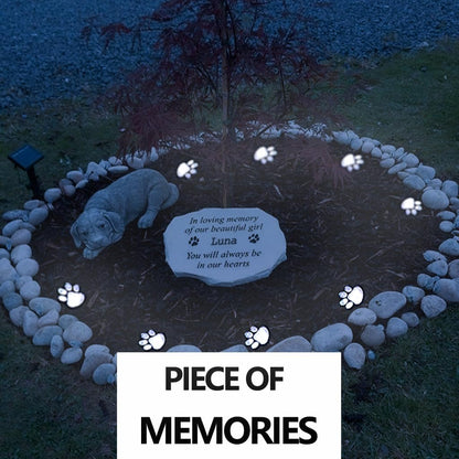 🎖️Paw Print Solar Lights - Set of 4 Pack Dog Animal Lights Waterproof