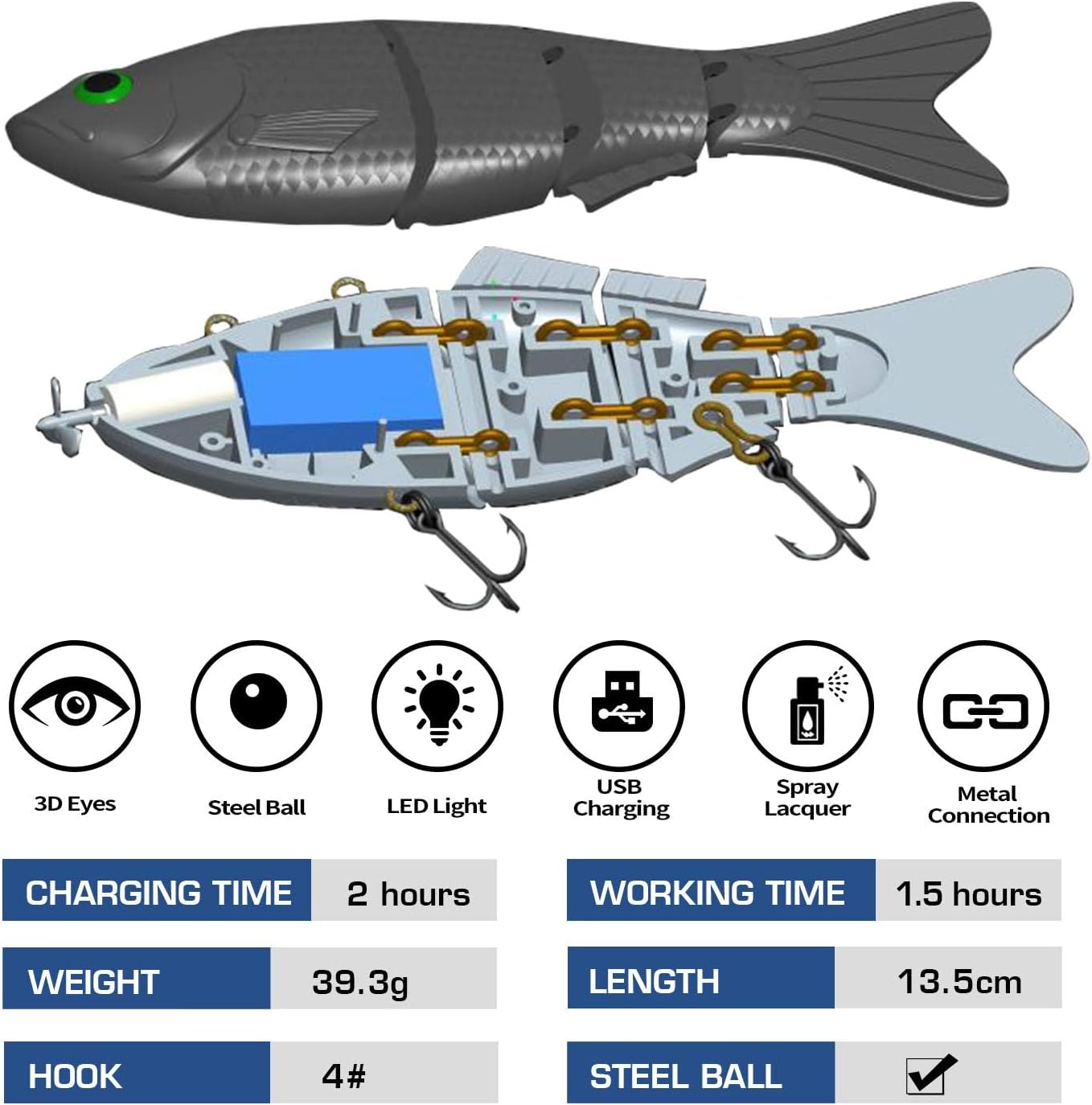 ✨Electric Robotic Swimming Fishing Lure🎣