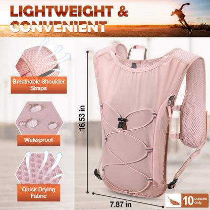 🎖️Lightweight 500ml Waterproof Phone Pocket Adjustable No-Bounce Straps Running Hydration Vest Trail Outdoor Bags for Hiking