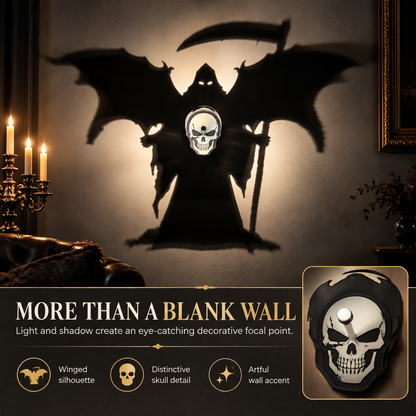 🔥Gothic Skull Shadow Lamp – Turn Light into Wall Art