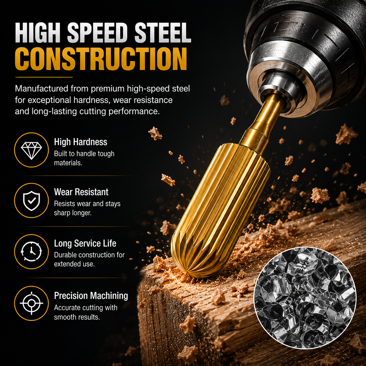 🔥5PCS Hex Shank Metal Grinding Drill Bits