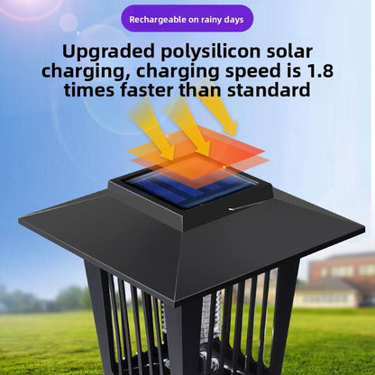 🎖️Solar Powered Waterproof Bug Zappers with Non-Toxic Purple LED Light IP33😊