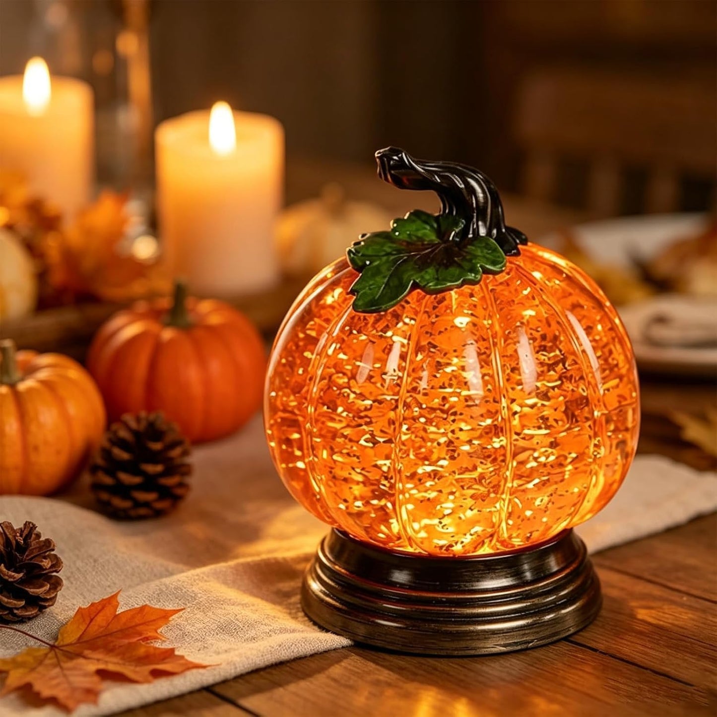 🎖️Halloween Glitter Lighted Pumpkin Snow Globe