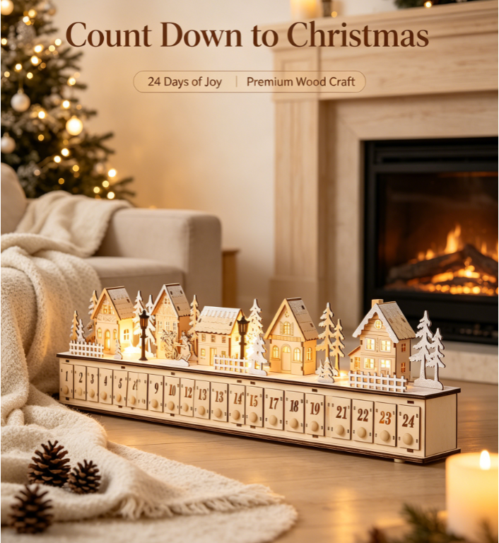 ✨Home Reflections Christmas Village Advent Calendar(📦Free Shipping)