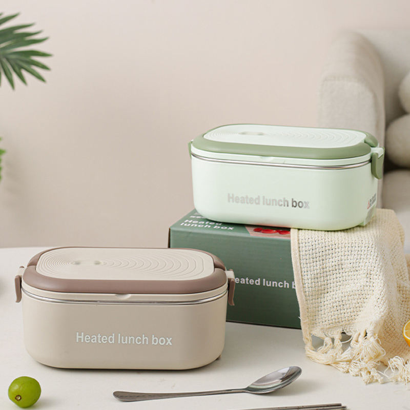 🎖️Electric Lunch Box, 304 Stainless Steel Dual Compartment Heated Container