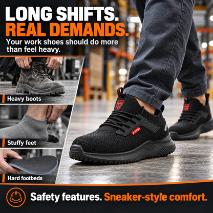 🔥Lightweight Waterproof Steel Toe Safety Sneakers