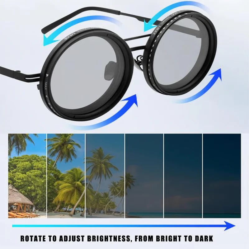 🔥 Adjustable 9-Level Tint Polarized Sunglasses – One Pair for Any Light