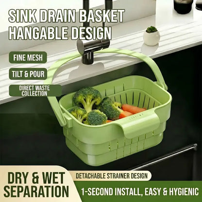🎖️2 -PACK Foldable Hanging Kitchen Sink Drain Basket