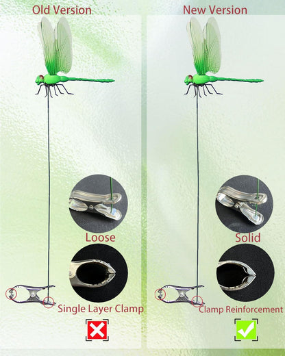 🎖️2026 Summer Hot Sale 49% OFF🔥24 Pack 3D Dragonfly Clips, Fake Dragonflies with Stakes