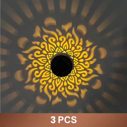 🎖️Solar Mandala Light – Stunning Pattern Projection, 2-in-1 Floor & Wall Design & IP65 Waterproof Auto On/Off 🌿