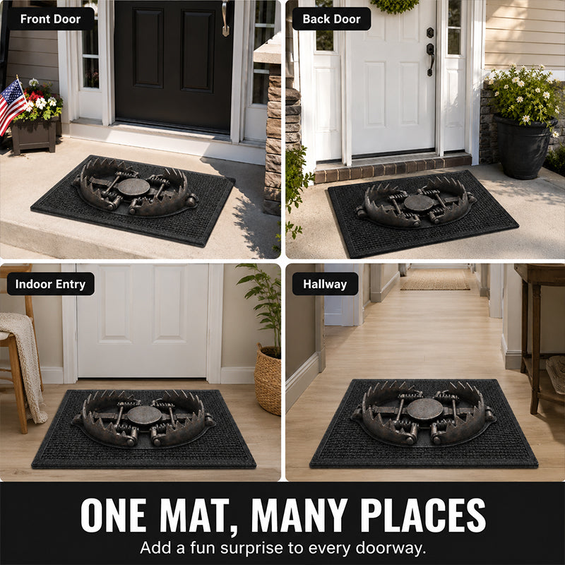 ✨ 3D Trap Illusion Door Mat – Funny Halloween Prank Entrance Rug🎃