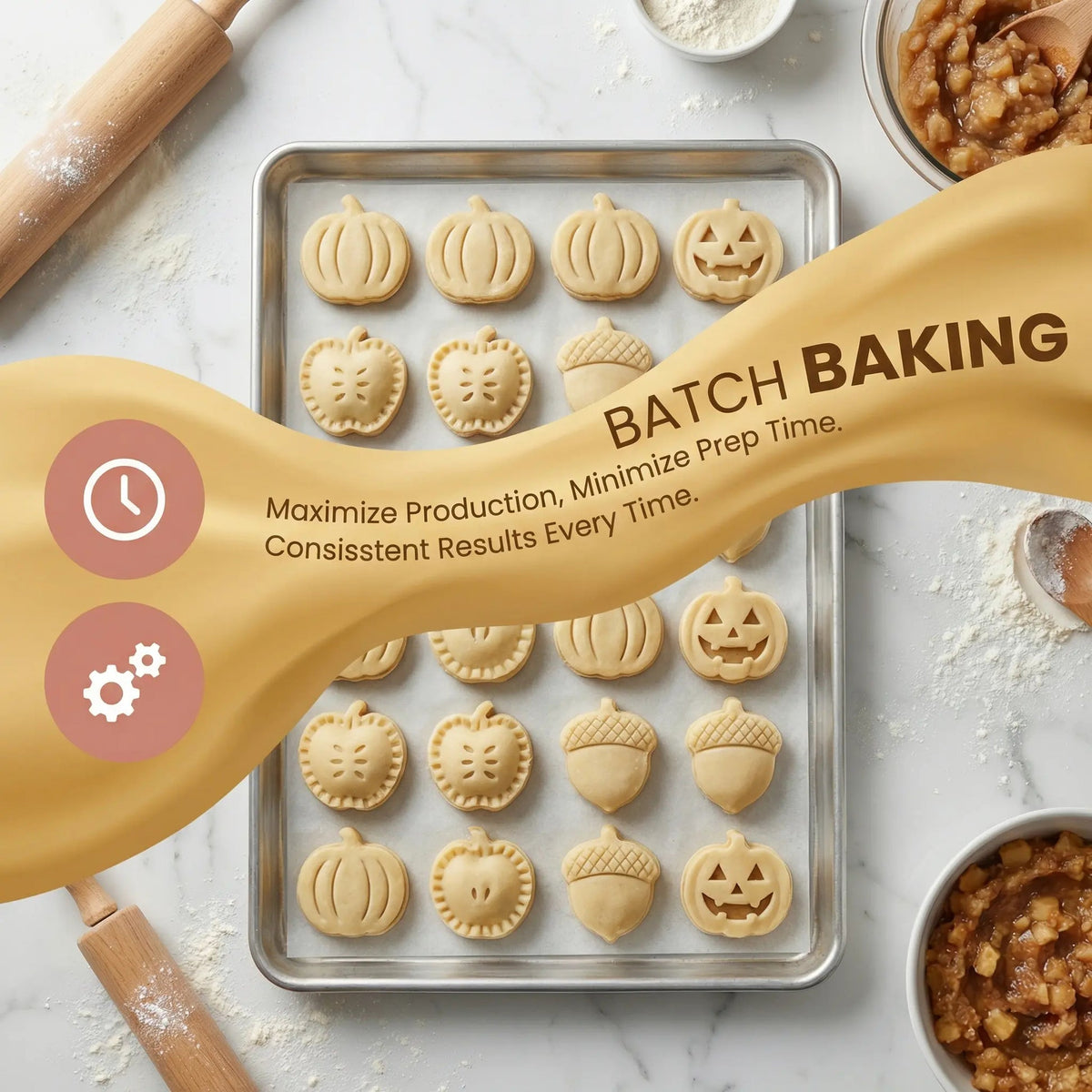 🔥3Pcs Set Classic Mini Hand Pie Molds, Pocket Pie Press, Dough Pocket Pie Presser Molds