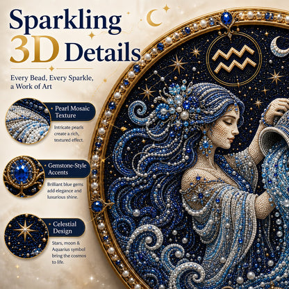 ✨Last Day 49% OFF - DIY 12 Zodiac Signs Pearl Art Kit ♈🌙