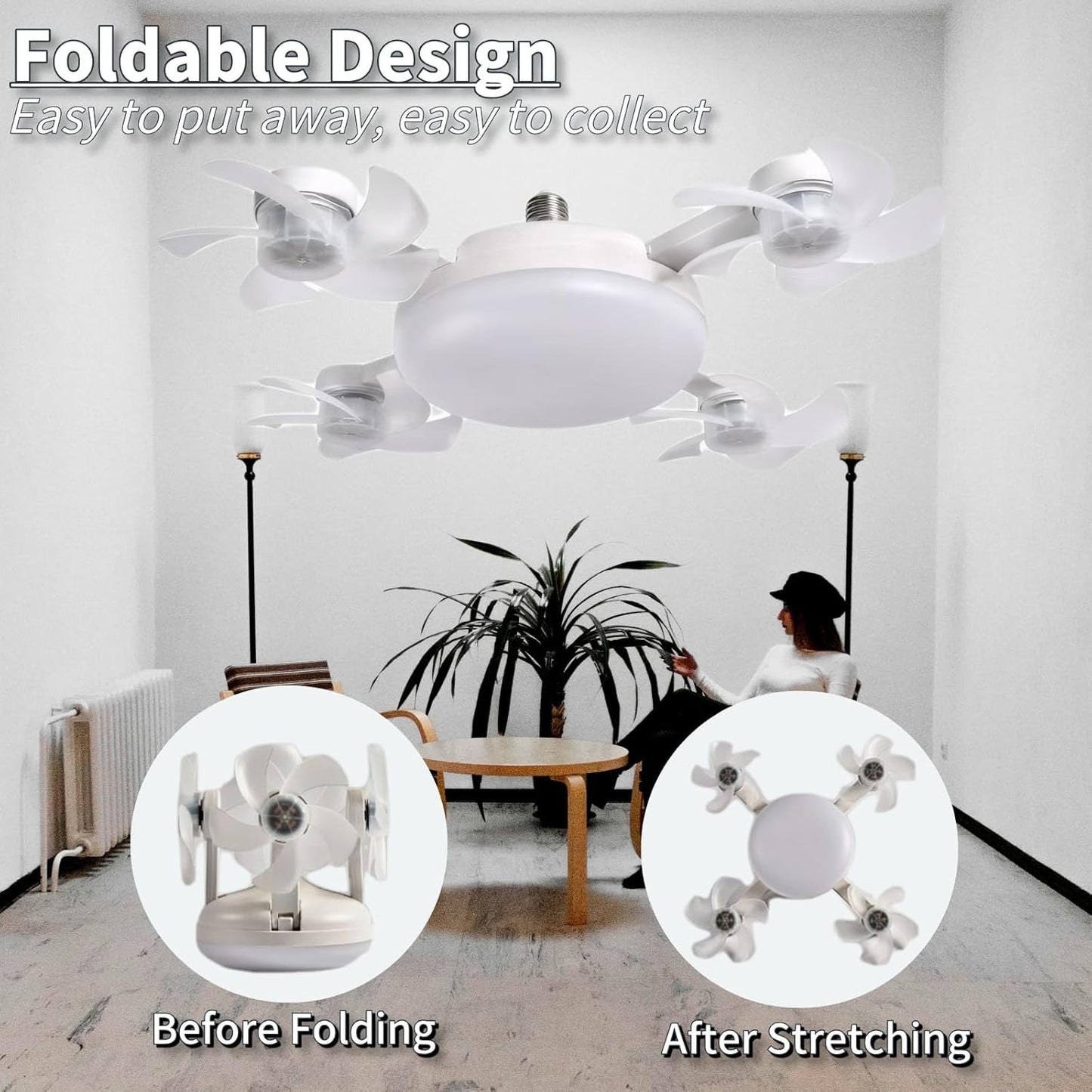 ✨24-Hour Flash Deal⏰Ceiling Fan Light with Remote Control💡❄️