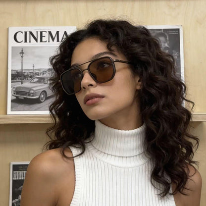 ✨😎 Fashion Geometric Double-Beam Sunglasses