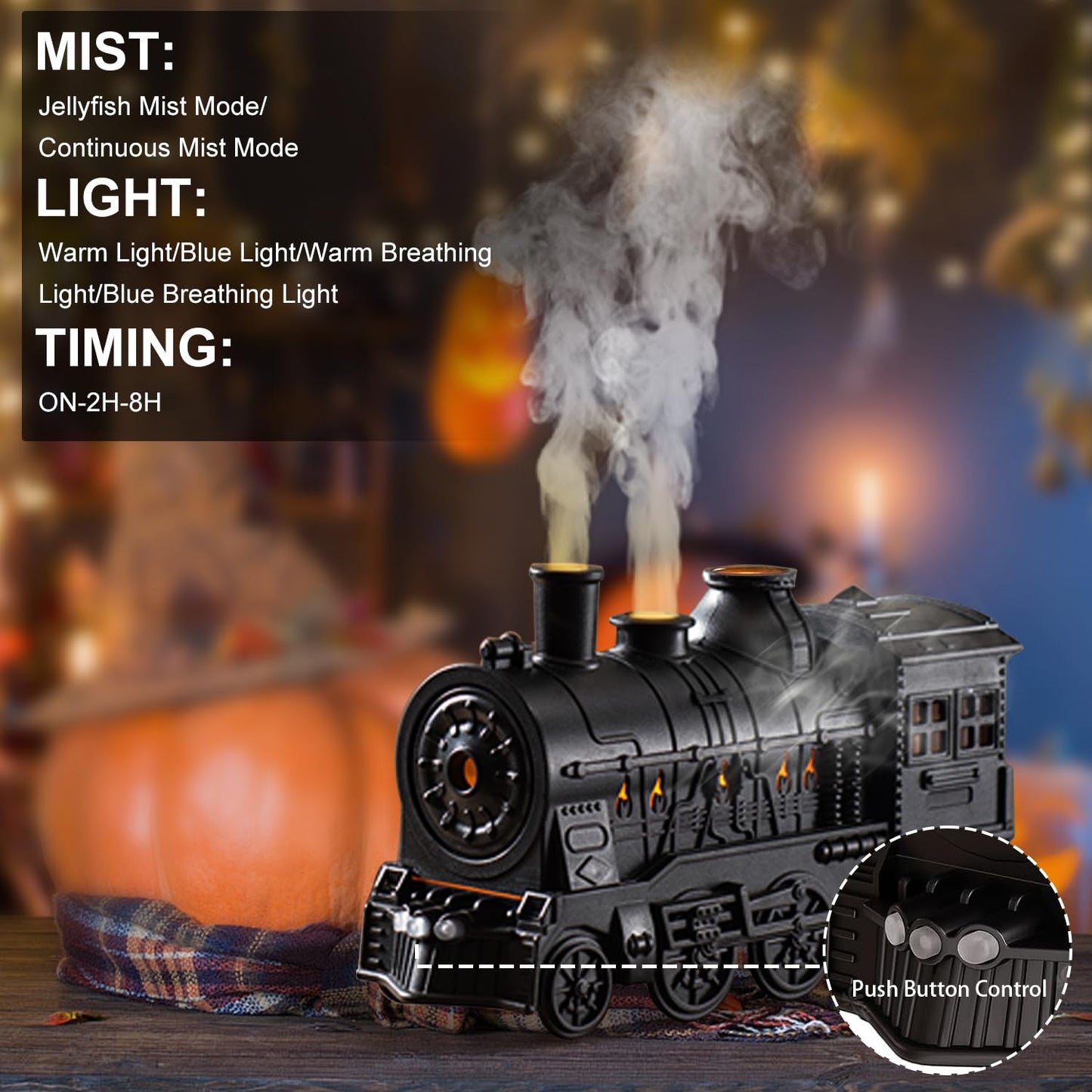 🔥🚂 Vintage Train Dual Mist Aroma Diffuser