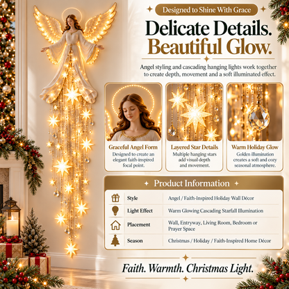 🔥Last Day 49% OFF✨ Angel Blessing Starfall Wall Light™ – Heavenly Christmas Wall Decor