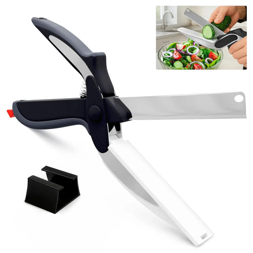 🔥2 in 1 Kitchen Scissors for Food – Stainless Steel Blade & Plastic Cutting Board Scissors
