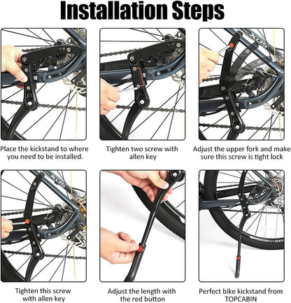 ✨ Caballete de bicicleta ajustable premium: estabilidad y durabilidad