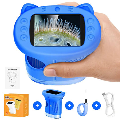 🔥【2026 Upgrade】1000X Handheld Microscope for Kids with 4K 2.0" Screen, Photo & Video Camera