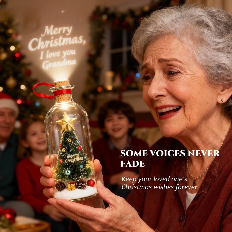 🎖️Limited Time 50% Off🎄 8" Recordable Christmas Tree Message In A Bottle
